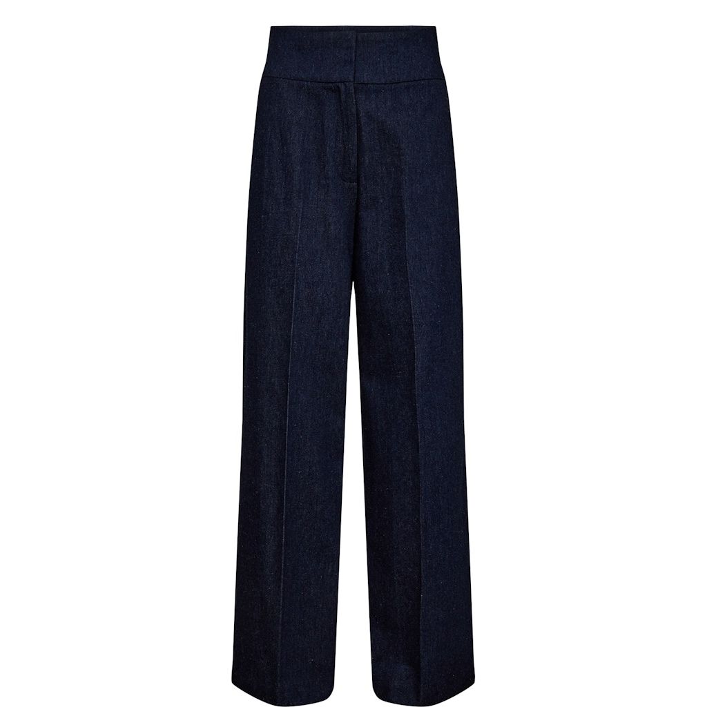 Numph Womens Pants Bussy Denim Long Dark Blue Denim