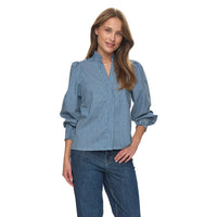Numph Womens Shirt Emilie Medium Blue Denim