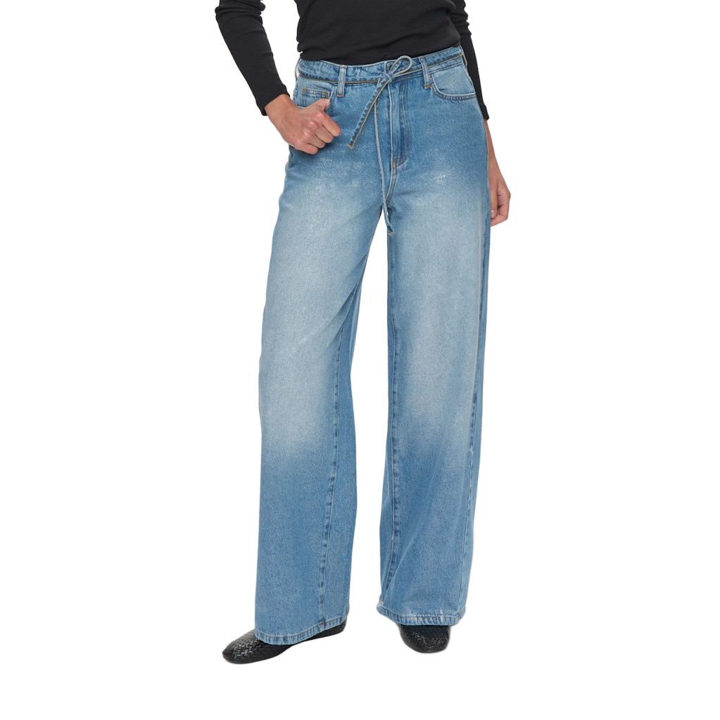 Numph Womens Jeans Brooklyn Glam Blue Demin Silver Foil