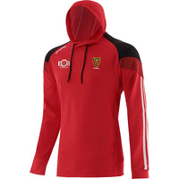 O'Neills Down GAA Rockway adults' red, black and white fleece hoodie