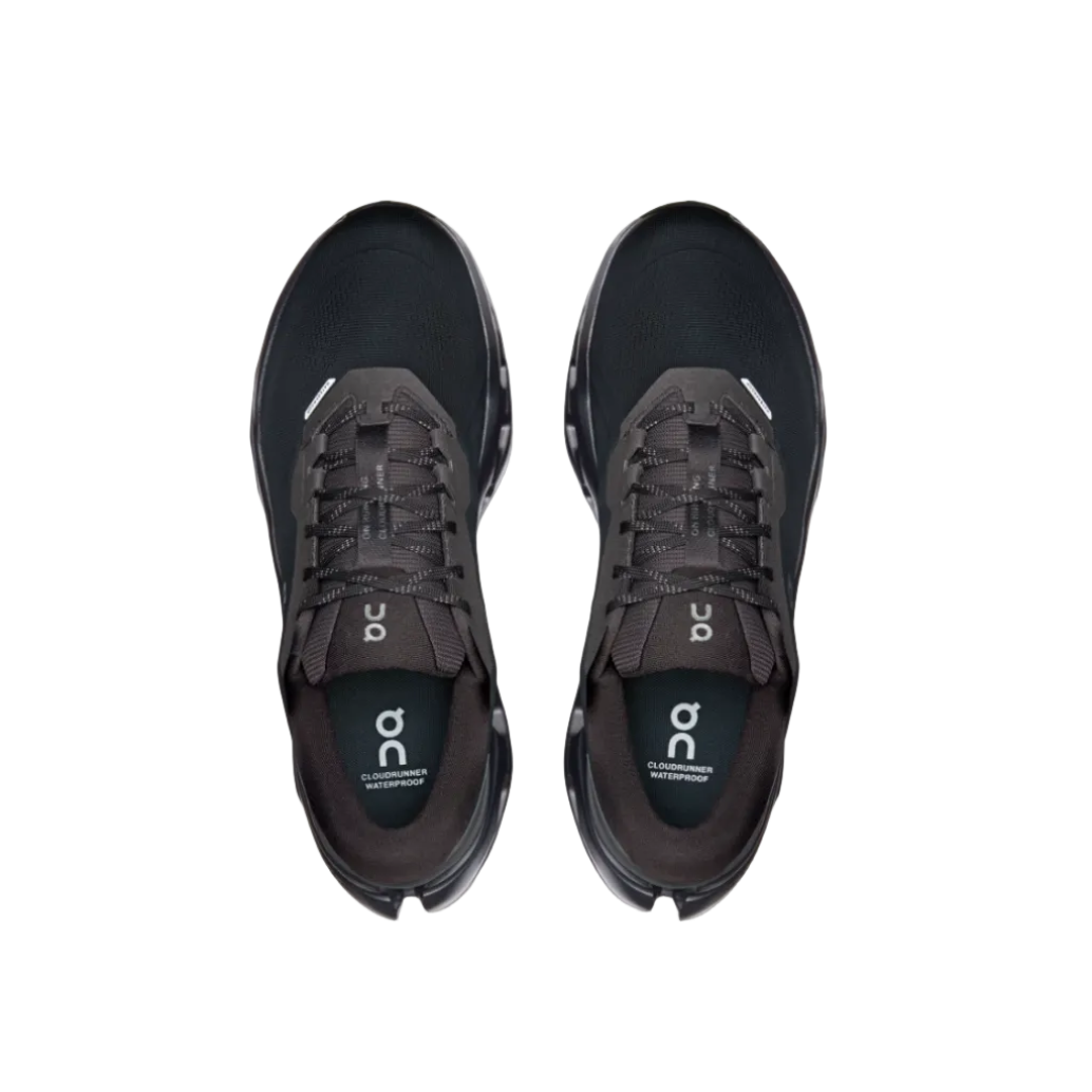 On Mens Trainer Cloudrunner 3 Waterproof Black/Black