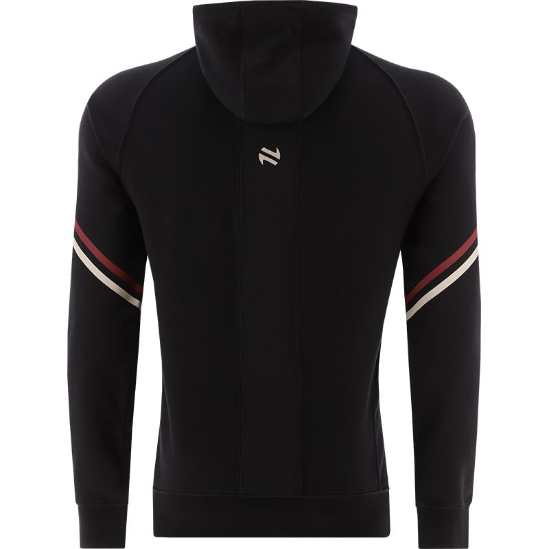 O’Neills Adults Down GAA Weston Fleece 1/2 Zip Hoodie Black/Red/Beige