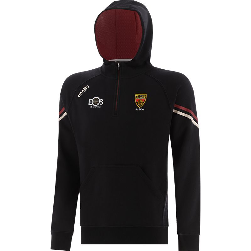 O’Neills Kids Down GAA Weston Fleece 1/2 Zip Hoodie Black/Red/Beige