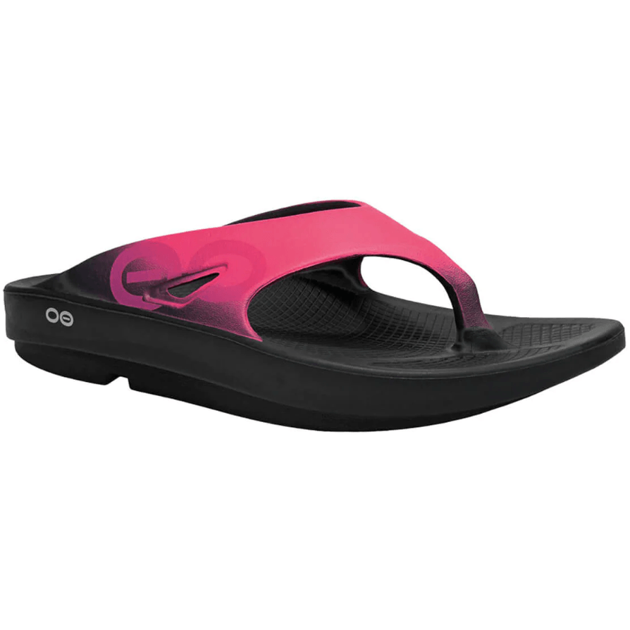Oofos Womens Ooriginal Sport Black Pink