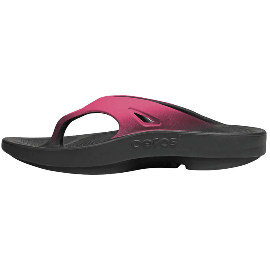 Oofos Womens Ooriginal Sport Black Pink Donaghys