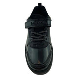 Lelli Kelly girls' black patent lace-up trainer