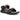 PDQ Mens Triple Touch Fastening Sports Sandal M993A Black/Grey