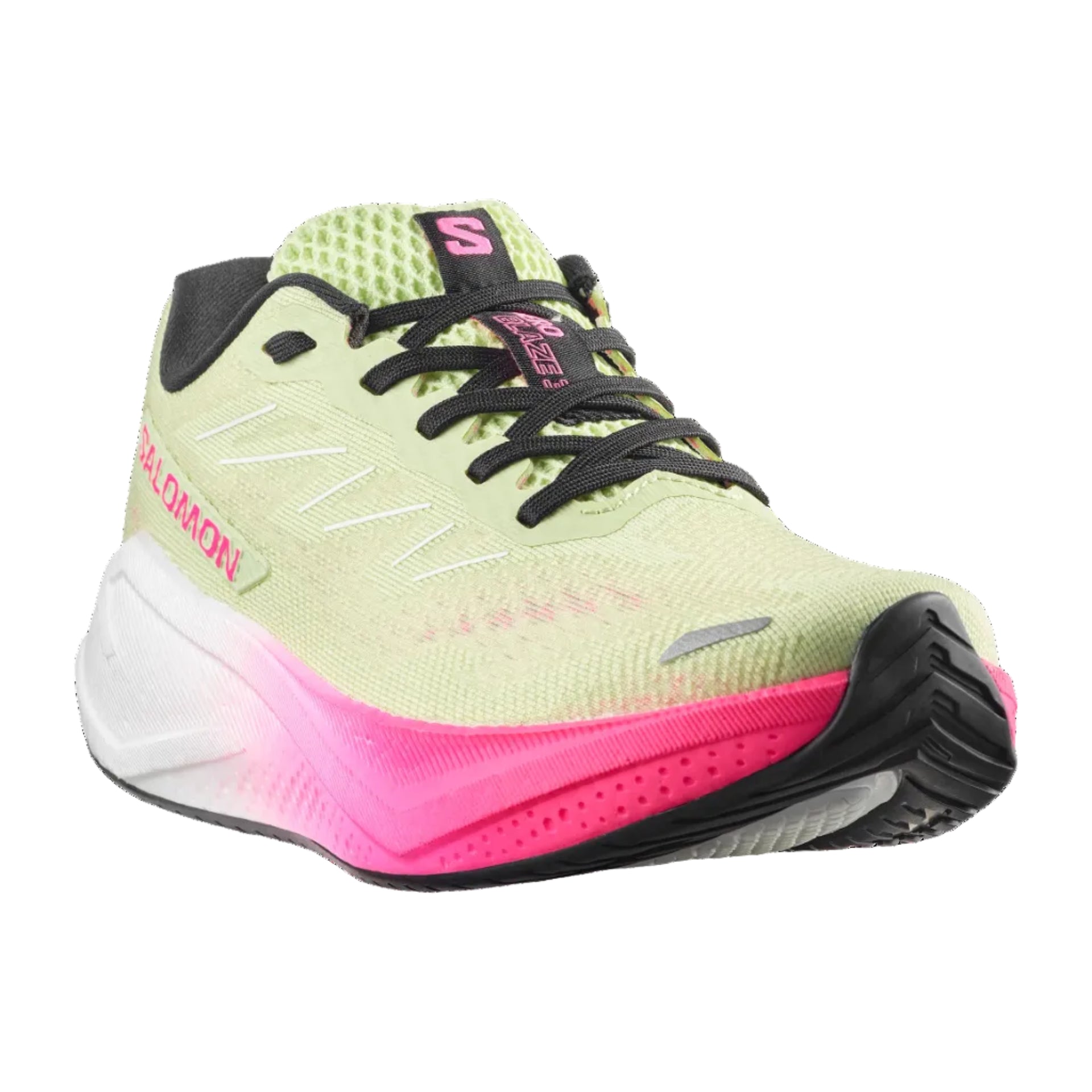 Salomon women's white and pink mesh trainer