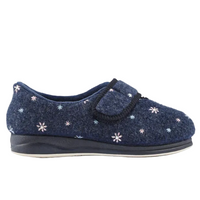 Padders Women's Slippers Step In Hug Navy Floral