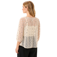 Part Two Grey Sequin Blouse Grey Metallic