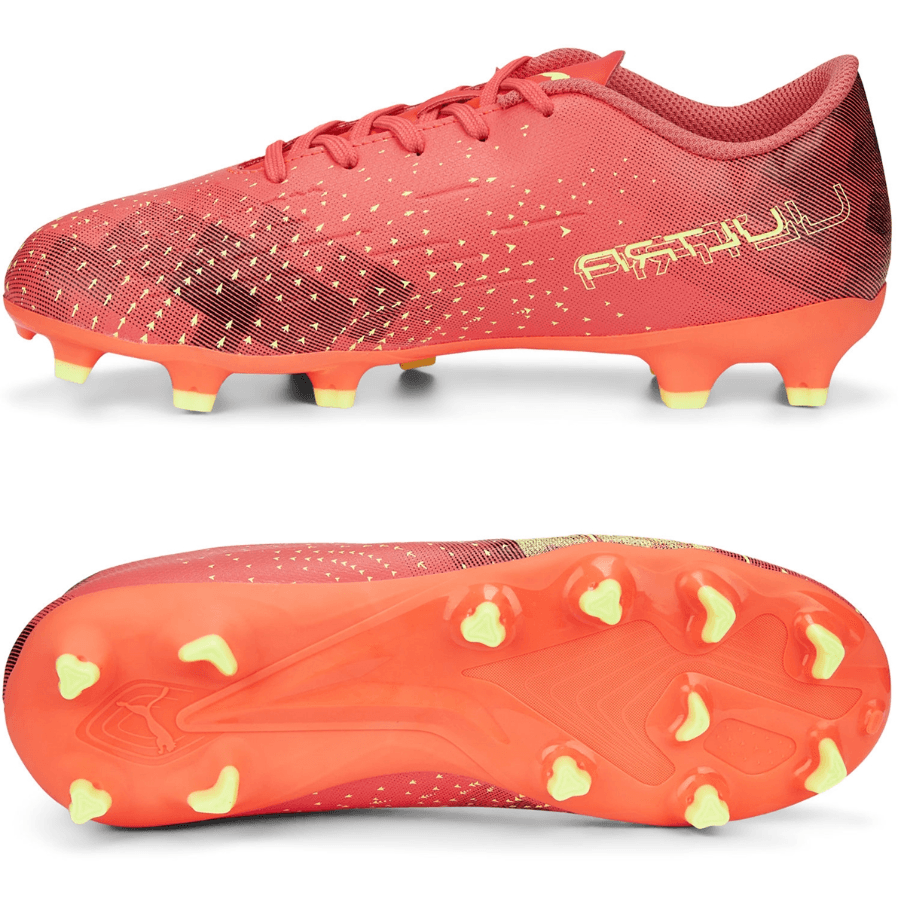 Orange kids football boots on sale