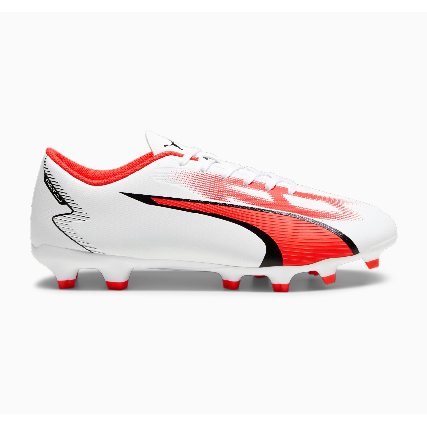 Puma Adults Football Boots Ultra Play FG AG White Black Fire Orchid
