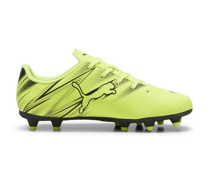 Puma Junior Attacanto FG AG Football Boot Electric Lime Puma Black Donaghys