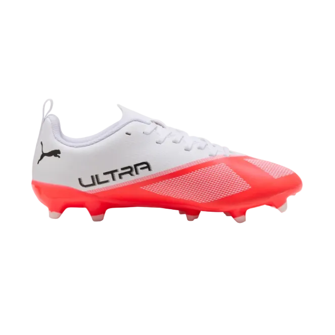 Puma Junior Football Boot Ultra 7 Play FG/AG Red/Black/White