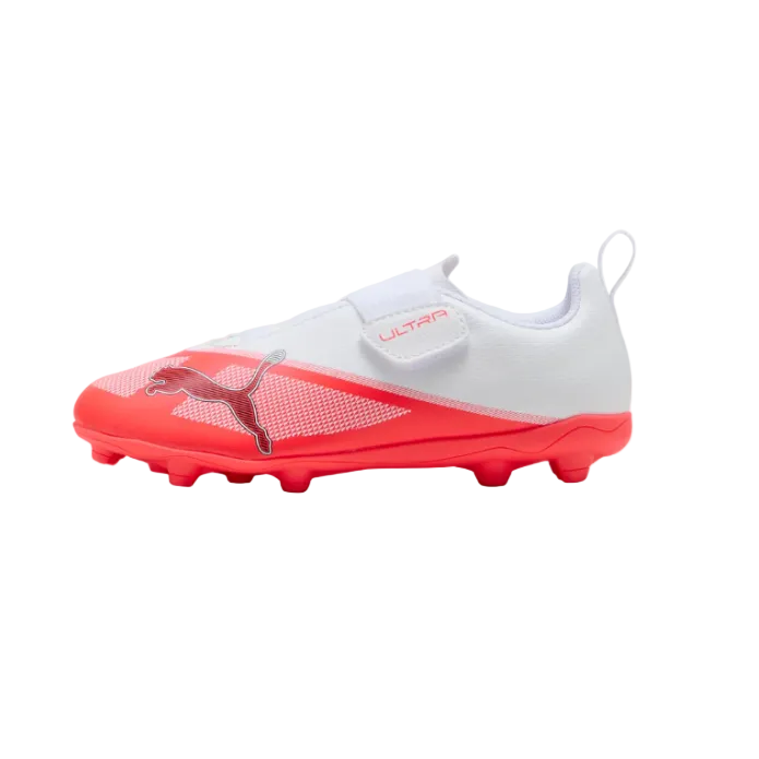 Puma Junior Football Boot Ultra 7 Play V FG/AG RB Red/Black/White