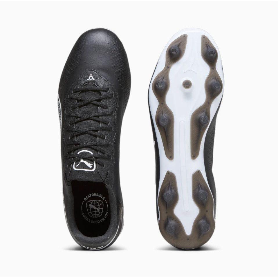 Puma Mens King Pro FG/AG Football Boots Black/White - Donaghys