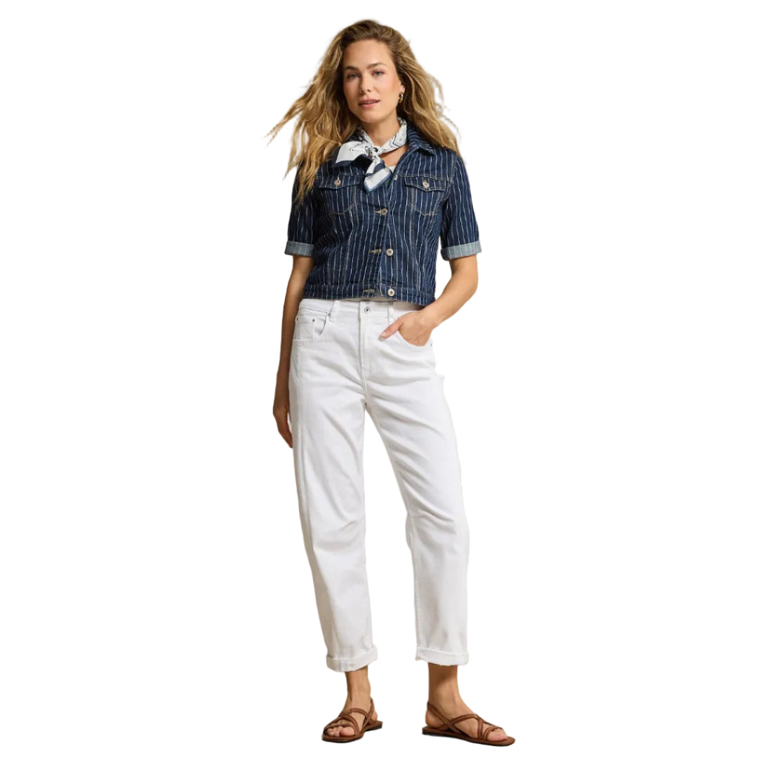 Red Button Womens Caitlina Sidepatch Jeans White