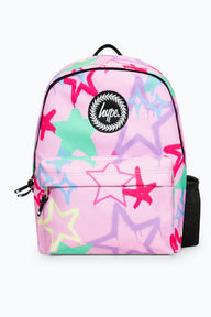 Hype Girls Hype Iconic Pink Graffiti Stars Girls Backpack