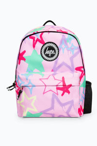Hype Girls Hype Iconic Pink Graffiti Stars Girls Backpack