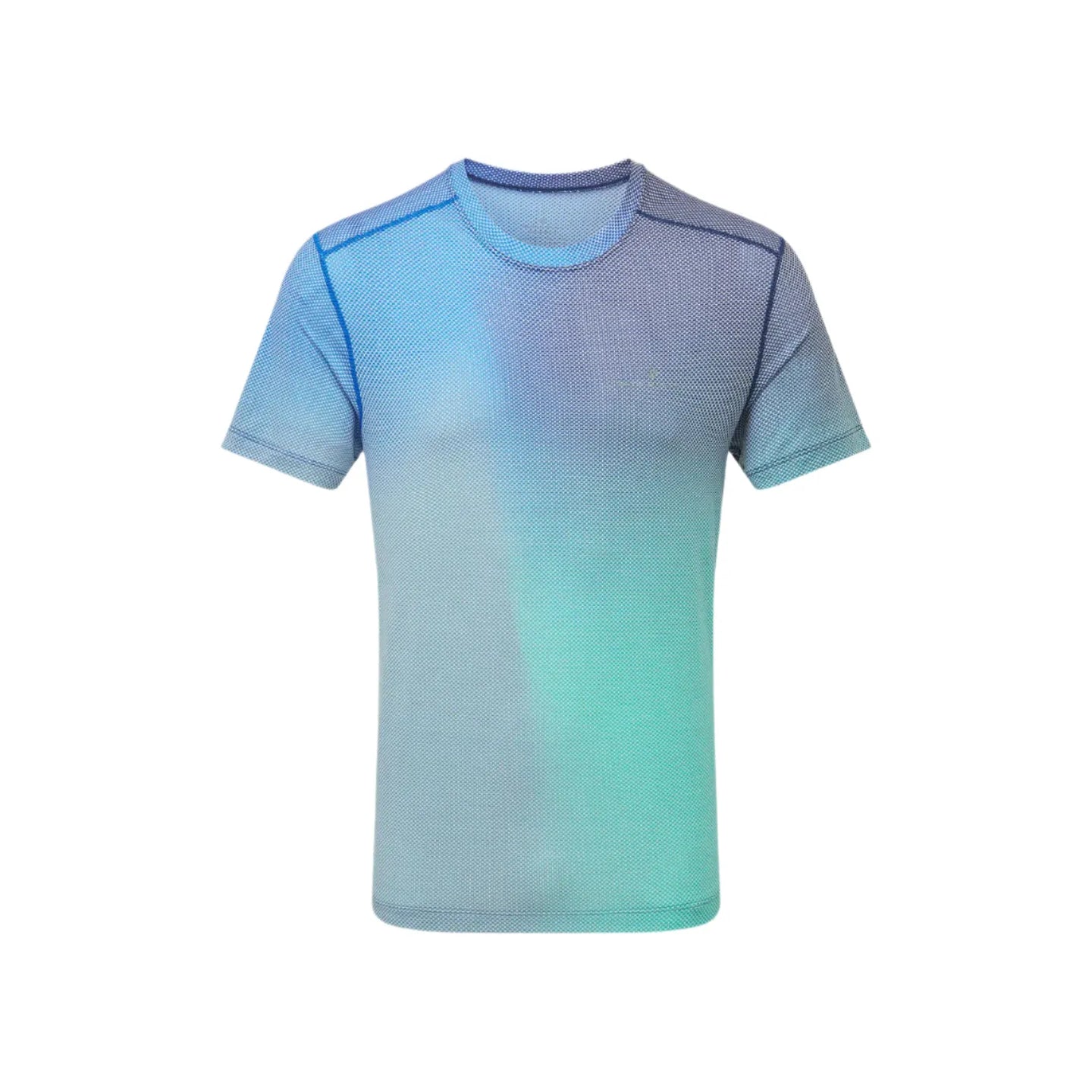 Ronhill Mens T-Shirt Tech Golden Hour Dark Navy/Laguna Merge
