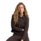 Red Button Women's Jacket Punta Pinstripe Espresso