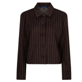 Red Button Women's Jacket Punta Pinstripe Espresso