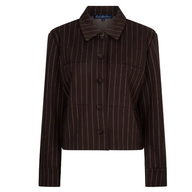 Red Button Women's Jacket Punta Pinstripe Espresso