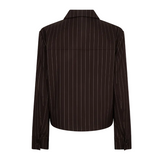 Red Button Women's Jacket Punta Pinstripe Espresso