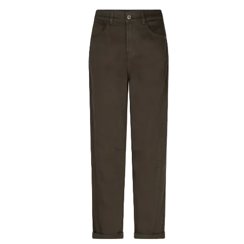 Red Button Women's Trousers Caitlina Side Patch Tencil Twill Dark Green