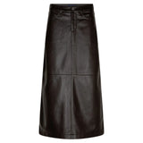 Red Button Womens Skirt Alina Faux Leather Espresso