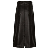 Red Button Womens Skirt Alina Faux Leather Espresso