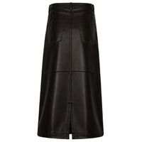 Red Button Womens Skirt Alina Faux Leather Espresso