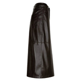 Red Button Womens Skirt Alina Faux Leather Espresso