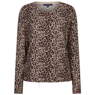 Red Button Womens Top Sweet Animal Print Burgundy