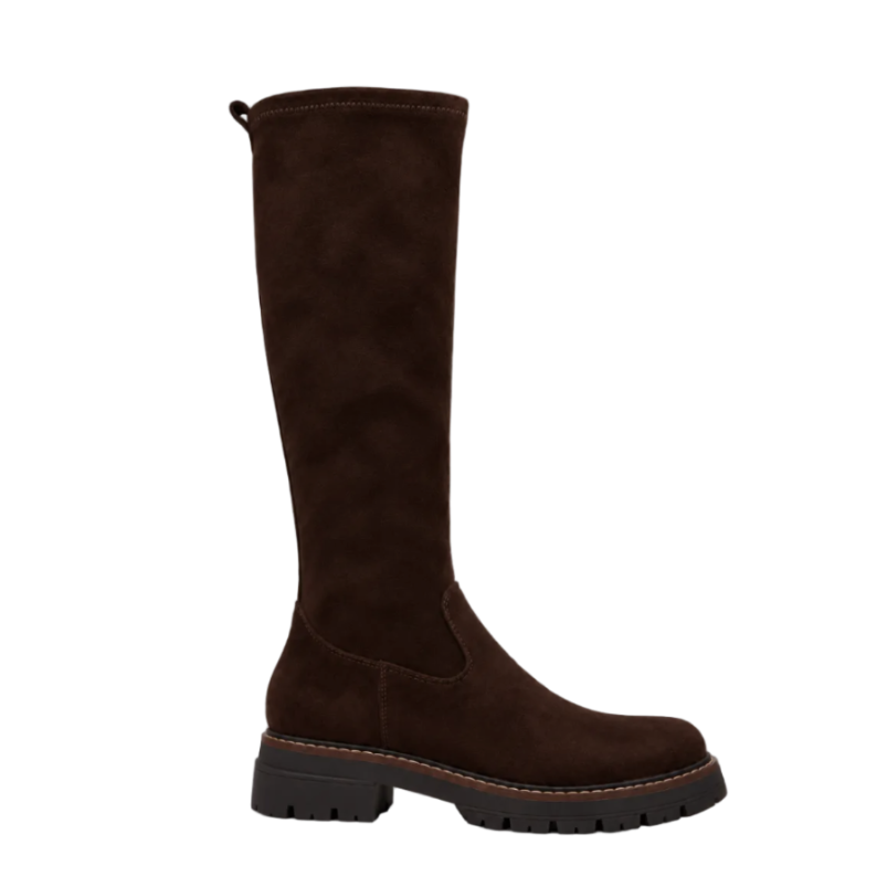 Redz Womens Boot 250627 Brown Suede Stretch