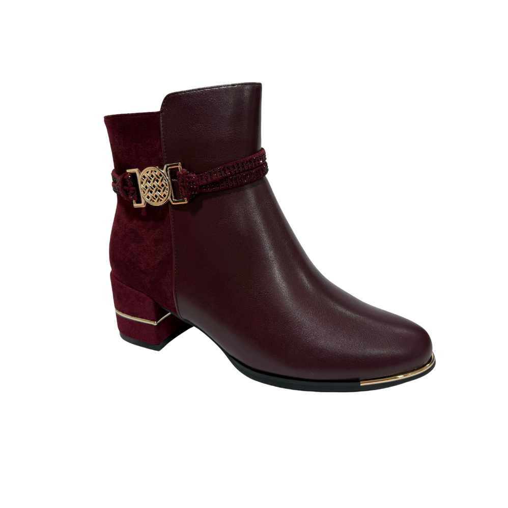 Redz women's boot f3166 burgundy