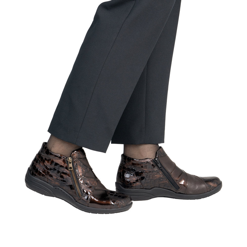 Remonte Womens Boot R7674 Brown Combination