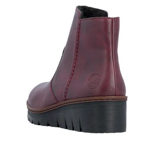 Rieker Womens Boot X9165 Wine Red