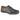 Men's black leather lace-up comfort shoe with cushioned sole, side view