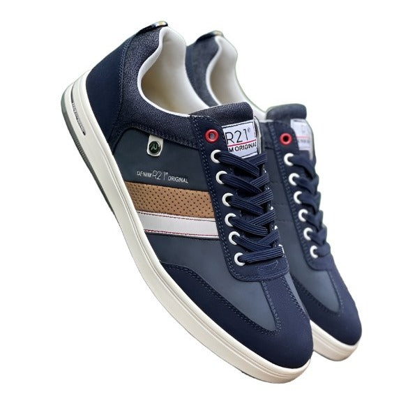 Route 21 Mens 7 Eye Casual Shoe M423NC Navy