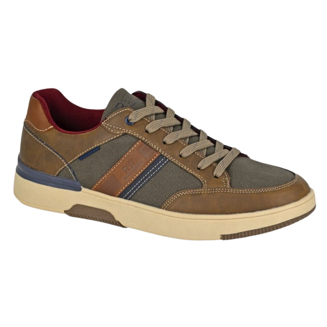 Route 21 Mens 6 Eye Casual Shoe M613B Brown