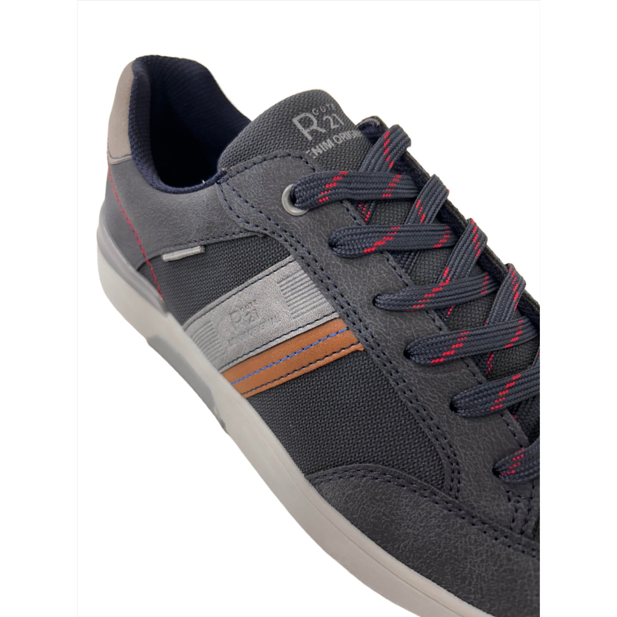 Route 21 Mens 6 Eye Lace Leisure Shoe M613C Navy
