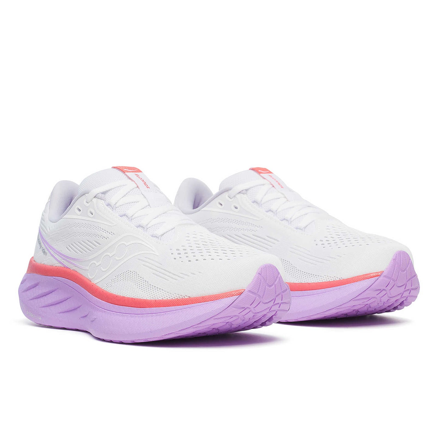 Saucony Womens Trainer Ride 18 White/Coral