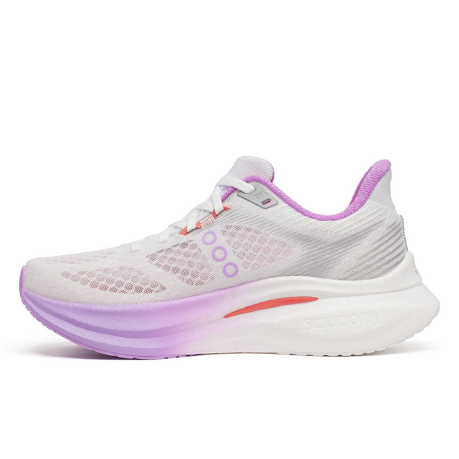 Saucony Womens Trainer Ride 18 White/Coral
