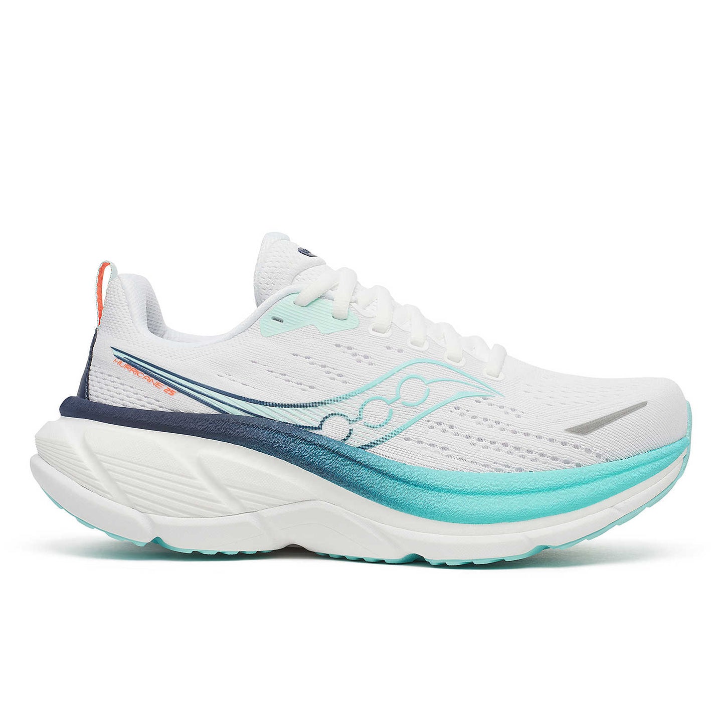 Saucony Womens Trainer Hurricane 25 White/Navy