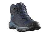 Salomon men's navy and blue leather lace-up boot