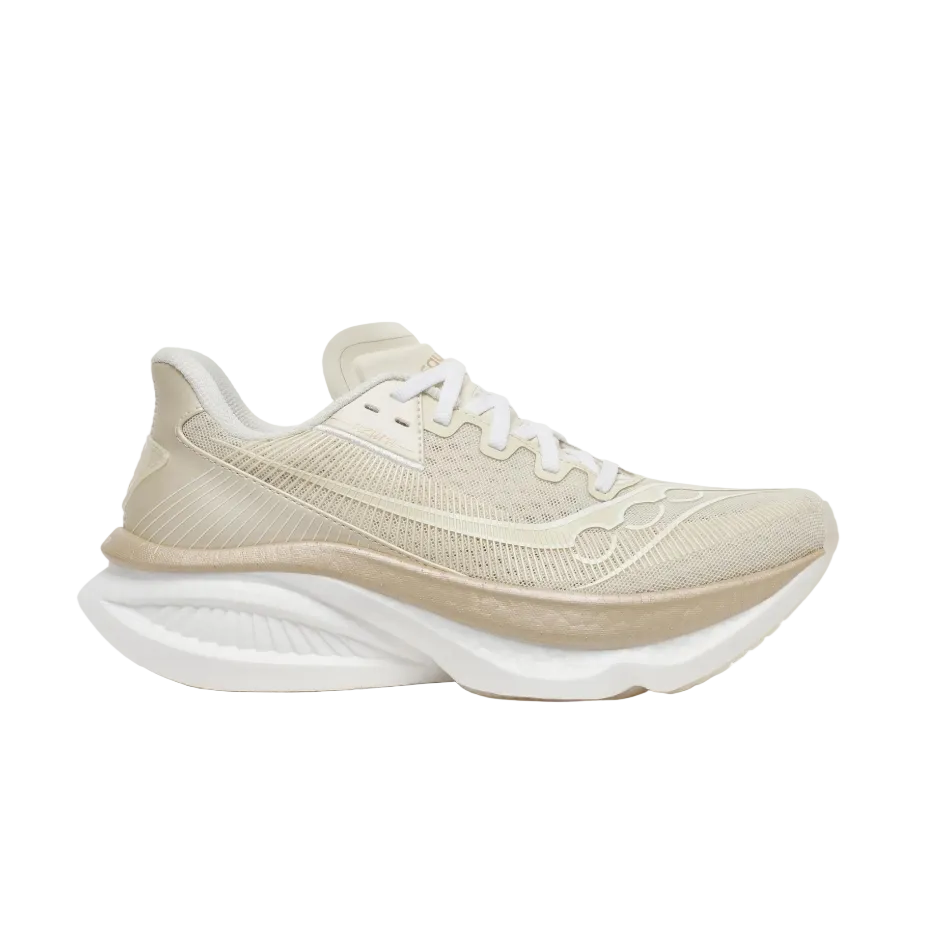 Saucony women's cream textile trainer