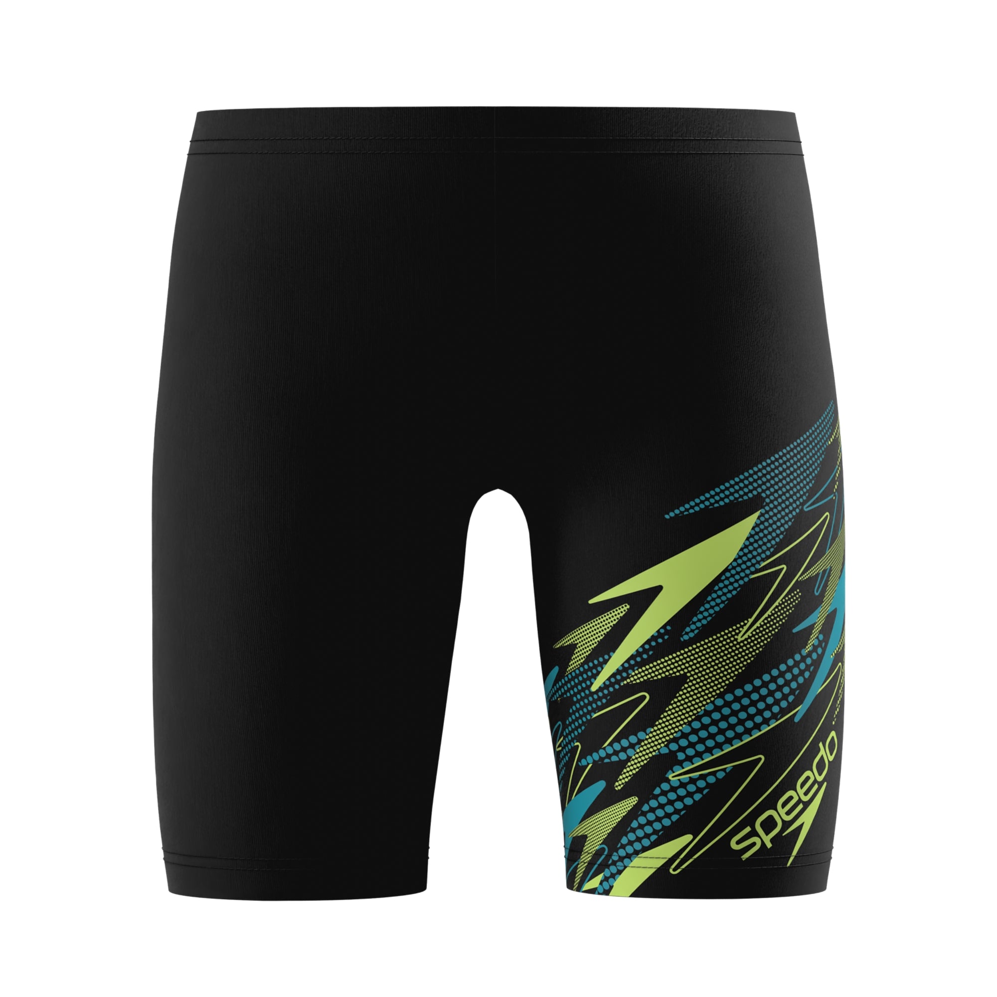 Speedo Boys Swim Jammer Medley Logo Black/Green