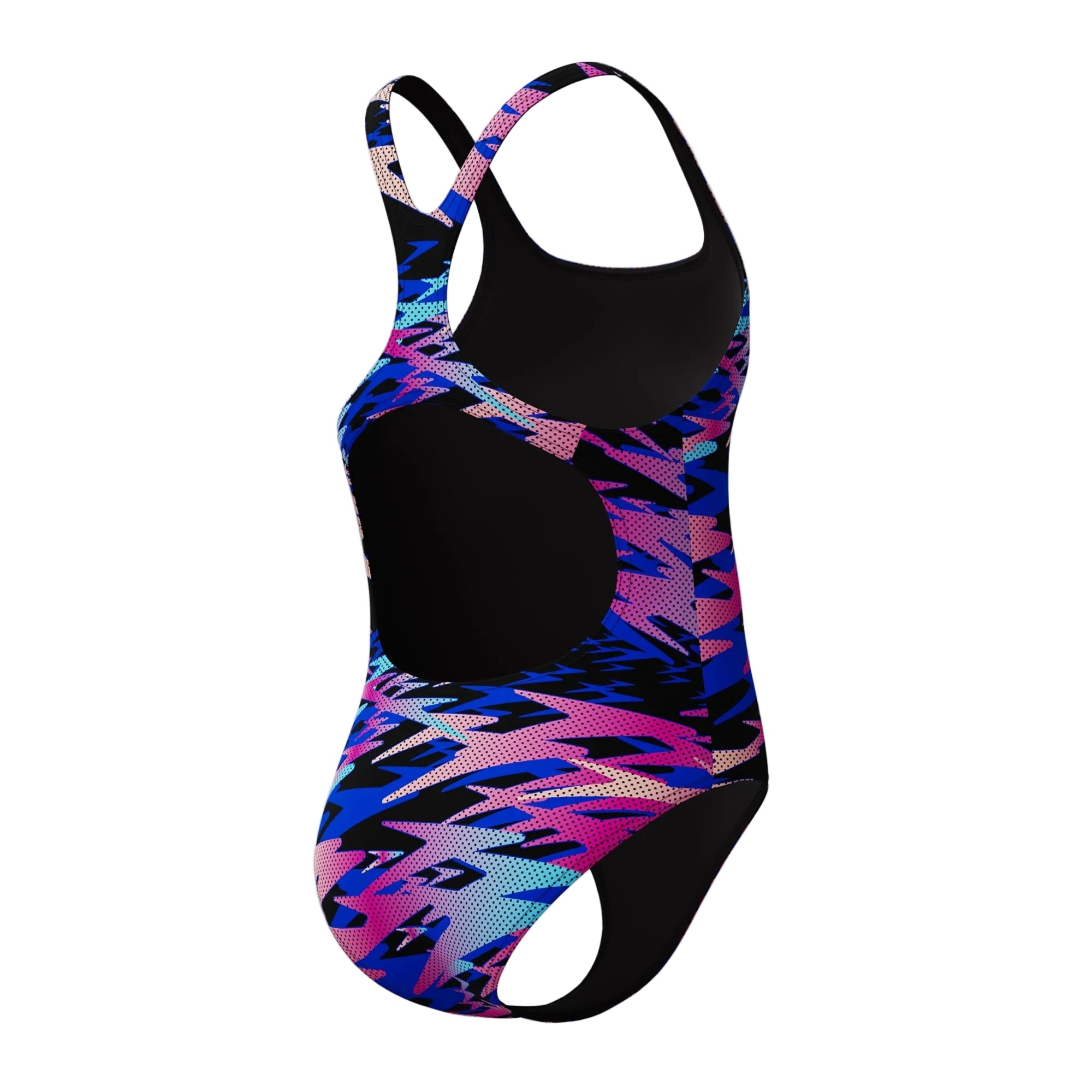 Speedo Girls Swimsuit Hyberboom Print Medalist Black/Pink