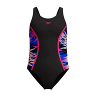 Speedo Girls Swimsuit Hyperboom Splice Msucleback Black/Pink